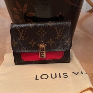 Louis Vuitton Portefeuille  Flower Compact Monogram Wallet Coquelicot